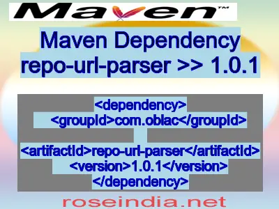 Maven dependency of repo-url-parser version 1.0.1