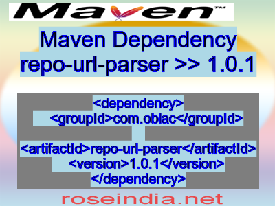 Maven dependency of repo-url-parser version 1.0.1