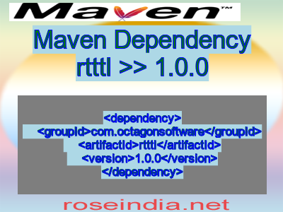 Maven dependency of rtttl version 1.0.0