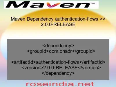 Maven dependency of authentication-flows version 2.0.0-RELEASE