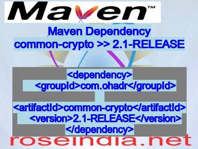 Maven dependency of common-crypto version 2.1-RELEASE