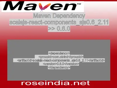 Maven dependency of scalajs-react-components_sjs0.6_2.11 version 0.6.0