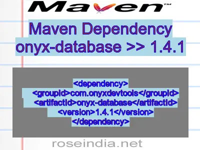 Maven dependency of onyx-database version 1.4.1