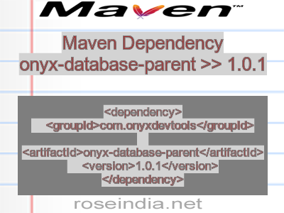 Maven dependency of onyx-database-parent version 1.0.1