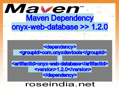Maven dependency of onyx-web-database version 1.2.0