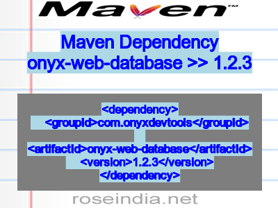 Maven dependency of onyx-web-database version 1.2.3
