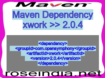 Maven dependency of xwork version 2.0.4