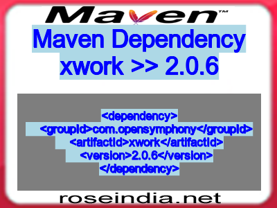 Maven dependency of xwork version 2.0.6