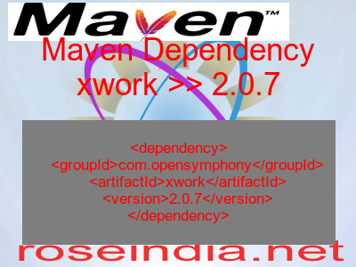 Maven dependency of xwork version 2.0.7
