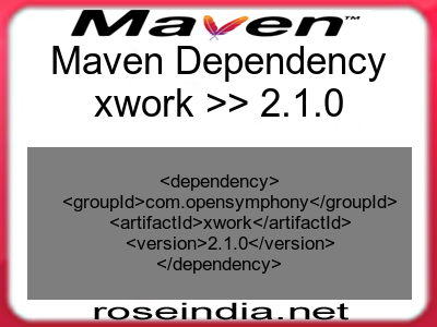 Maven dependency of xwork version 2.1.0