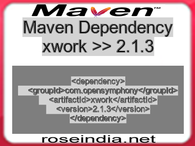 Maven dependency of xwork version 2.1.3