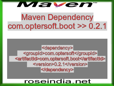 Maven dependency of com.optersoft.boot version 0.2.1