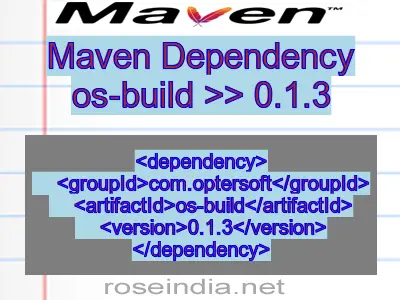 Maven dependency of os-build version 0.1.3