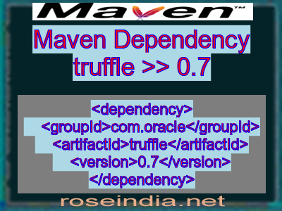 Maven dependency of truffle version 0.7