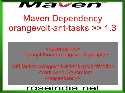 Maven dependency of orangevolt-ant-tasks version 1.3