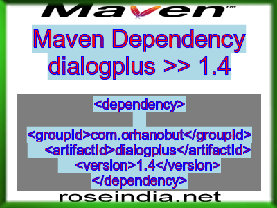 Maven dependency of dialogplus version 1.4