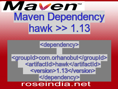 Maven dependency of hawk version 1.13