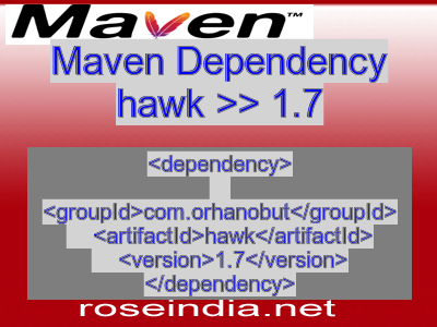 Maven dependency of hawk version 1.7