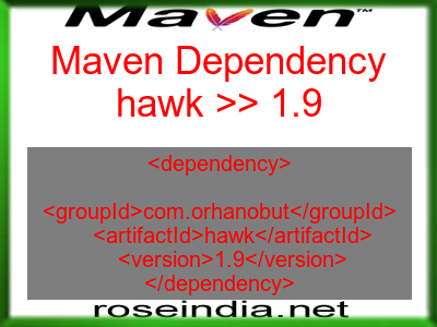 Maven dependency of hawk version 1.9