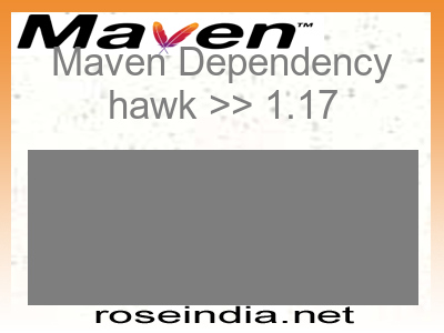 Maven dependency of hawk version 1.17