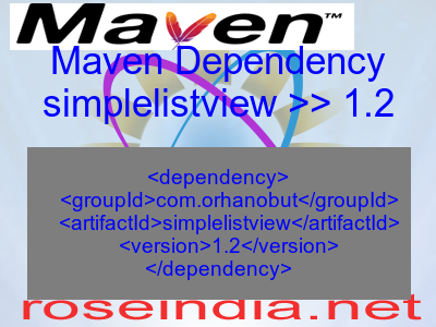 Maven dependency of simplelistview version 1.2