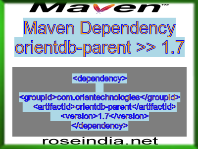 Maven dependency of orientdb-parent version 1.7