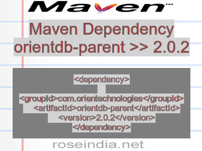 Maven dependency of orientdb-parent version 2.0.2