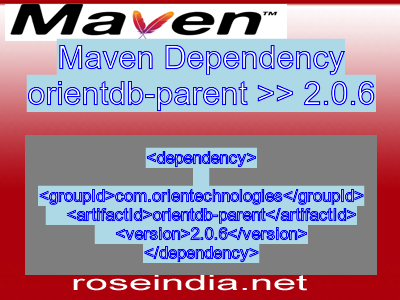 Maven dependency of orientdb-parent version 2.0.6