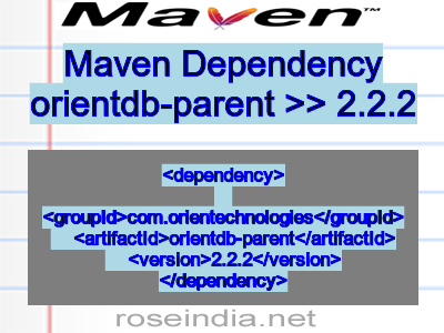 Maven dependency of orientdb-parent version 2.2.2