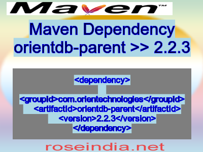 Maven dependency of orientdb-parent version 2.2.3