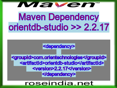 Maven dependency of orientdb-studio version 2.2.17