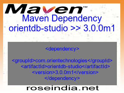 Maven dependency of orientdb-studio version 3.0.0m1
