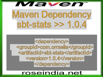 Maven dependency of sbt-stats version 1.0.4