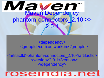Maven dependency of phantom-connectors_2.10 version 2.0.1