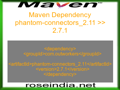 Maven dependency of phantom-connectors_2.11 version 2.7.1