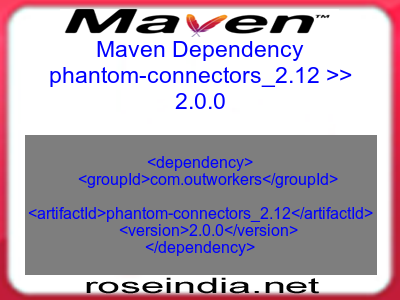 Maven dependency of phantom-connectors_2.12 version 2.0.0