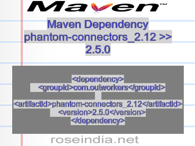 Maven dependency of phantom-connectors_2.12 version 2.5.0