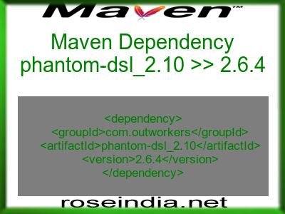 Maven dependency of phantom-dsl_2.10 version 2.6.4