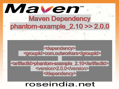 Maven dependency of phantom-example_2.10 version 2.0.0