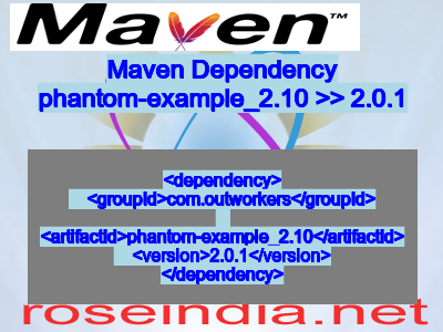Maven dependency of phantom-example_2.10 version 2.0.1