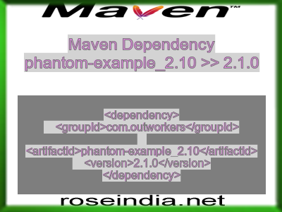 Maven dependency of phantom-example_2.10 version 2.1.0