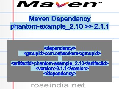 Maven dependency of phantom-example_2.10 version 2.1.1
