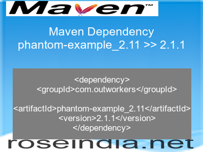 Maven dependency of phantom-example_2.11 version 2.1.1