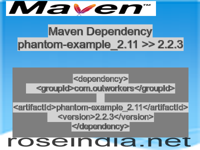Maven dependency of phantom-example_2.11 version 2.2.3