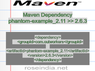 Maven dependency of phantom-example_2.11 version 2.6.3