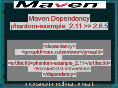 Maven dependency of phantom-example_2.11 version 2.6.5