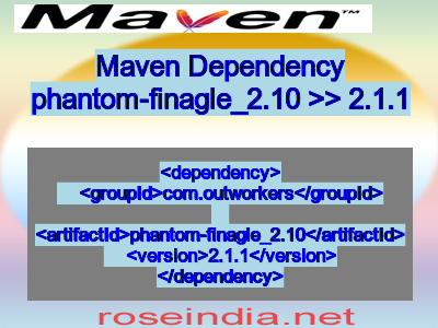 Maven dependency of phantom-finagle_2.10 version 2.1.1