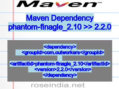 Maven dependency of phantom-finagle_2.10 version 2.2.0