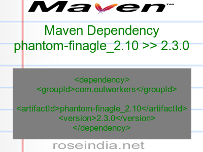 Maven dependency of phantom-finagle_2.10 version 2.3.0