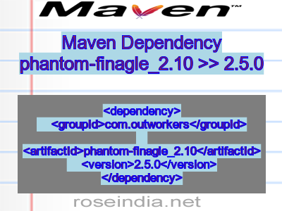 Maven dependency of phantom-finagle_2.10 version 2.5.0